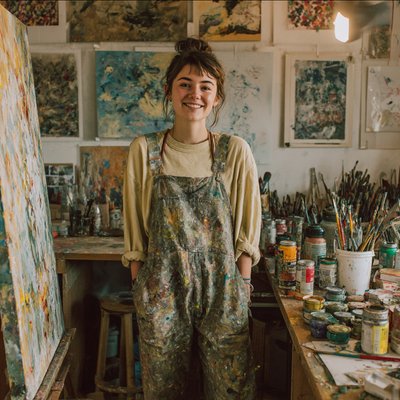 Person painting