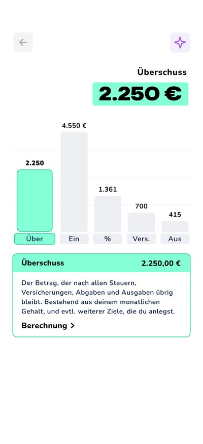 ClearUp App Finanzübersicht